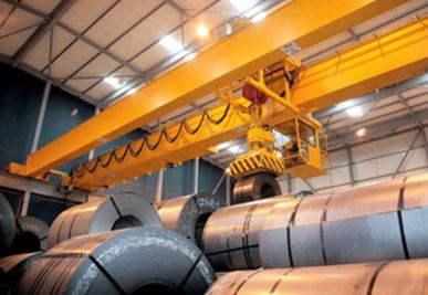 Double Girder Overhead Crane dengan Elektromagnet