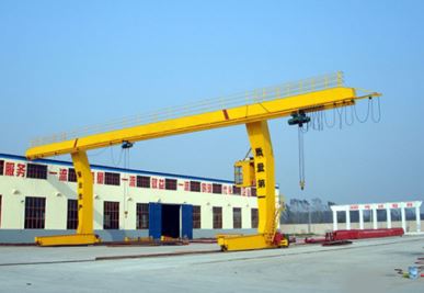 L-Shaped Legs Single Girder Gantry Crane dengan Hoist