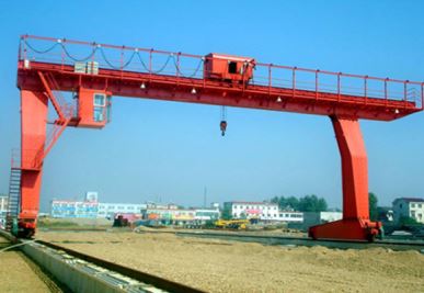 L-Shaped Legs Single Girder Gantry Crane dengan Winch